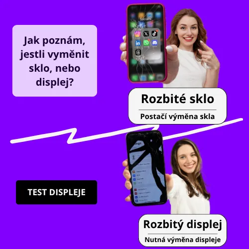 Jak udělat test displeje a zjistit jestli stačí vymění pouze sklo, nebo celý displej?