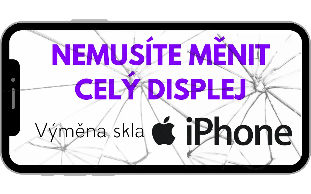 Nemusíte měnit celý displej na Apple iPhone. Pokud displej funguje, stačí vyměnit pouze sklo.