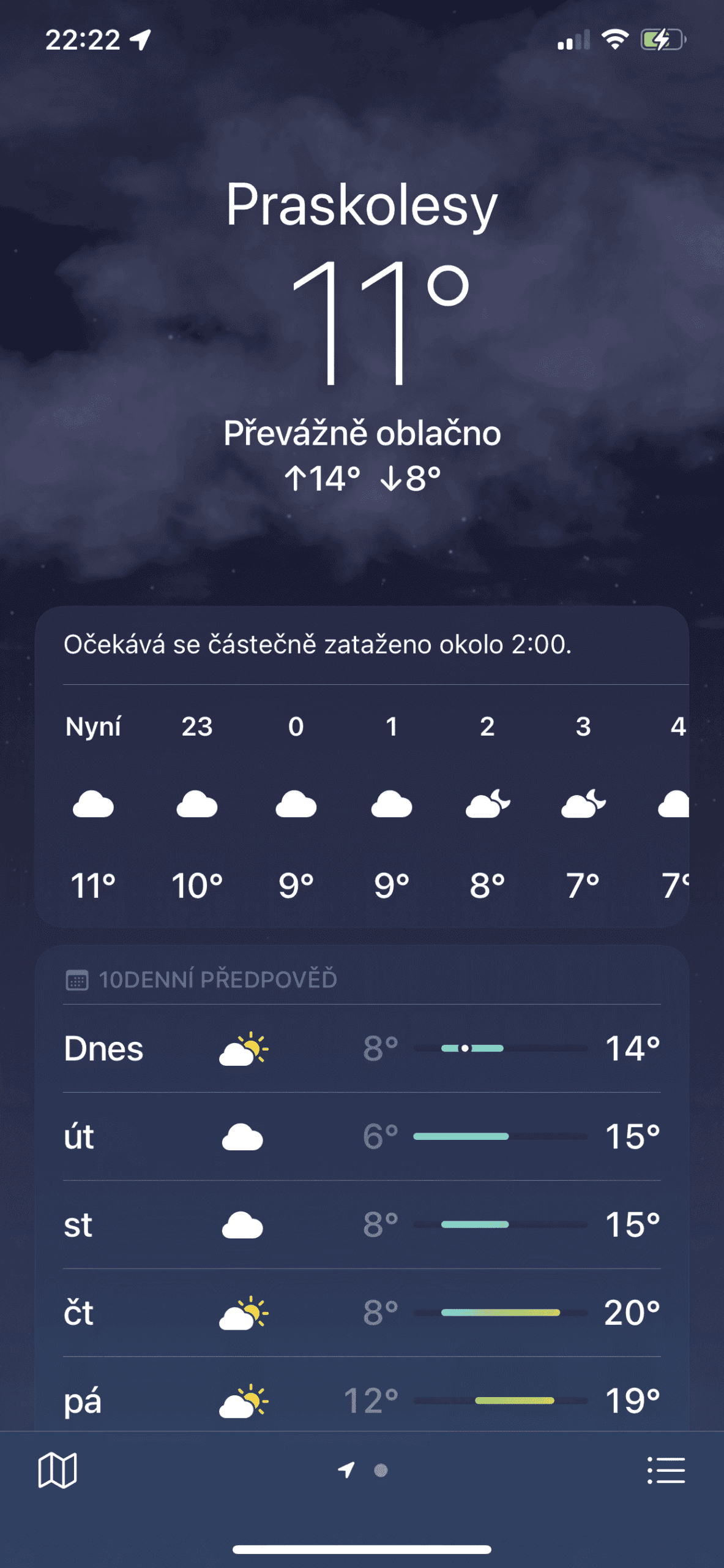 iOS 15 - Počasí