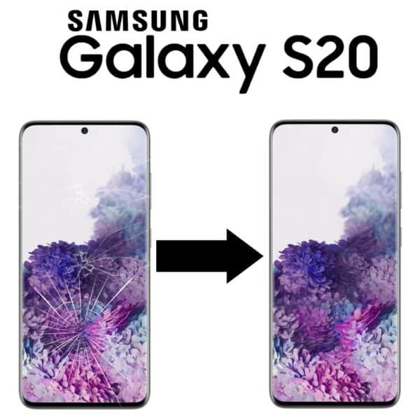 Výměna rozbitého skla Samsung Galaxy S20